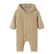 Name It Nbnolly Ls Knit Wholesuit Beige