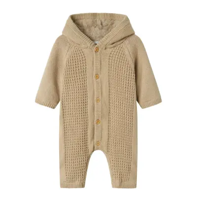 Name It Nbnolly Ls Knit Wholesuit Beige