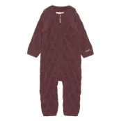 Nbfwrilla Wool Ls Knit Suit Xxii Långärmad Bodysuit Röd Name It