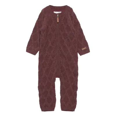 Nbfwrilla Wool Ls Knit Suit Xxii Långärmad Bodysuit Röd Name It