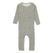 Nbmbazim Ls Suit Långärmad Bodysuit Grå Name It