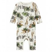 Nbmjebb Lionking Ls Suit Wdi Långärmad Bodysuit Green Name It