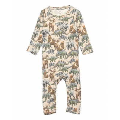 Nbmoraius Ls Suit Långärmad Bodysuit Beige Name It