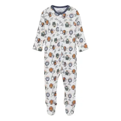 Nbmwillit Wool Ls Suit Wf Långärmad Bodysuit Vit Name It