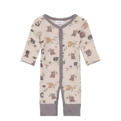 Nbmwillu Wool Ls Suit Pre Xxiii Långärmad Bodysuit Kräm Name It