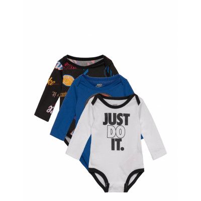 Nbn 3-Pk Bodysuit Set Bodies Long-sleeved Multi/mönstrad Nike