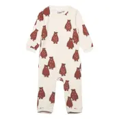 Nbnoon Ls Sweat Suit Box Bru Långärmad Bodysuit Creme Name It