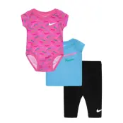 Nike 3C-3 Pc Bodysuit Pant Set - Pink - 68/74