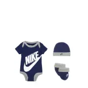 Nike C1-Bodysuit+Hat+Bootie - Blue - 68-80