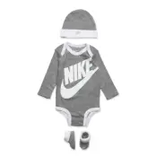 Nike C1-Bodysuit+Hat+Bootie - Grey - 50-68