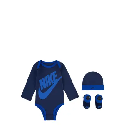 Nike C1-Bodysuit+Hat+Bootie Marinblå