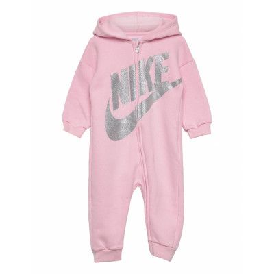 Nkg Futura Hooded Coverall Långärmad Bodysuit Rosa Nike