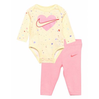 Nkg Ls Bodysuit Pant Set 2-piece Sets Multi/mönstrad Nike