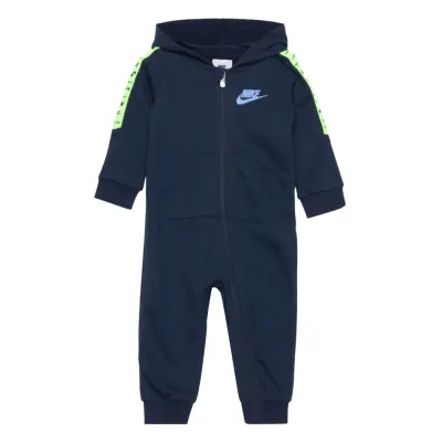 Nsw Futura Taping Hooded Coverall, Nsw Futura Taping Hooded *Villkorat Erbjudande Långärmad Bodysuit Marinblå Nike