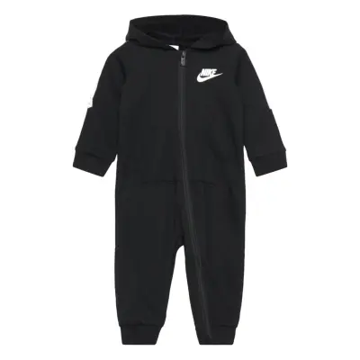 Nsw Futura Taping Hooded Coverall, Nsw Futura Taping Hooded *Villkorat Erbjudande Långärmad Bodysuit Svart Nike