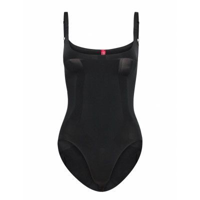 Oncore Open-Bust Panty Bodysuit Topp Svart Spanx