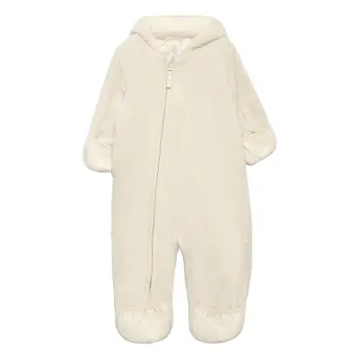 Overall Pile Långärmad Bodysuit Kräm Lindex