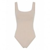 Girlfriend Collective Penny Square Neck Bodysuit Kräm