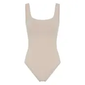 Girlfriend Collective Penny Square Neck Bodysuit Kräm