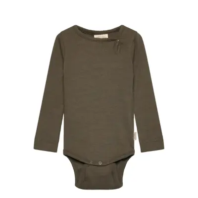 Petit Piao Body L/S Modal - Khaki green - 68