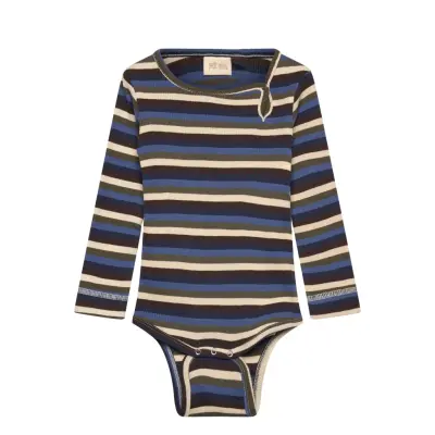 Petit Piao Body L/S Modal Multi Striped - Navy - 86