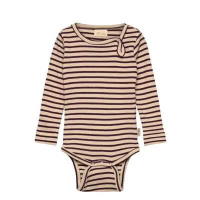 Petit Piao Body L/S Modal Striped - Cream - 92