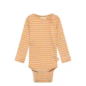 Petit Piao Body L/S Modal Striped - Yellow - 74