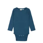 Petit Piao Ppdante Body L/S Merino Wool Blå