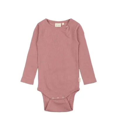 Petit Piao Ppdante Body L/S Merino Wool Rosa