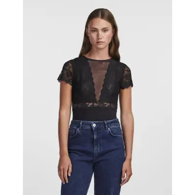 Pieces Pcsicca Ss Bodystocking Noos - Black - XS