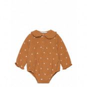 Mango Cotton-Blend Bodysuit Shirt Brun