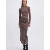 REMAIN Birger Christensen Velvet Mesh Bodysuit - Grey - 38