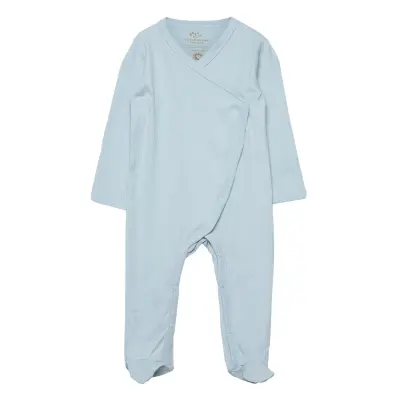 Rib Jersey Full Body Crossover *Villkorat Erbjudande Bodysuits Long-sleeved Bodysuits Pyjamas Sie Blå Copenhagen Colors