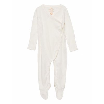 Rib Jersey Full Body Crossover *Villkorat Erbjudande Bodysuits Long-sleeved Bodysuits Pyjamas Sie Creme Copenhagen Colors