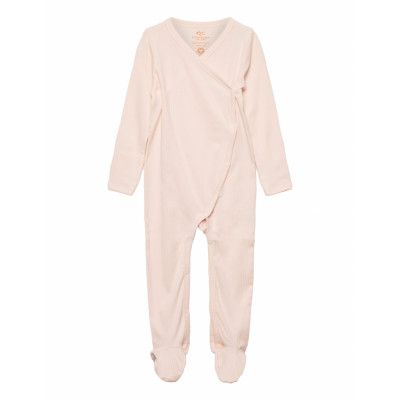 Rib Jersey Full Body Crossover *Villkorat Erbjudande Bodysuits Long-sleeved Bodysuits Pyjamas Sie Rosa Copenhagen Colors