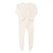 Rib Jersey Full Body Crossover *Villkorat Erbjudande Bodysuits Long-sleeved Bodysuits Pyjamas Sie Vit Copenhagen Colors