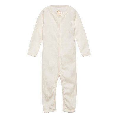 Rib Jersey Full Body *Villkorat Erbjudande Långärmad Bodysuit Vit Copenhagen Colors