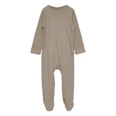 Rib Jersey Full Body W. Back Opening *Villkorat Erbjudande Långärmad Bodysuit Beige Copenhagen Colors