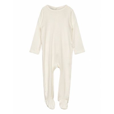 Copenhagen Colors Rib Jersey Full Body W. Back Opening Kräm