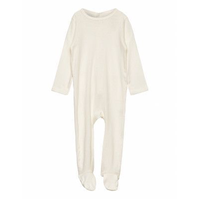 Rib Jersey Full Body W. Back Opening *Villkorat Erbjudande Långärmad Bodysuit Creme Copenhagen Colors