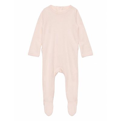 Rib Jersey Full Body W. Back Opening Långärmad Bodysuit Rosa Copenhagen Colors