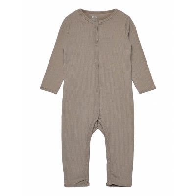 Rib Jersey Full Body *Villkorat Erbjudande Långärmad Bodysuit Grå Copenhagen Colors