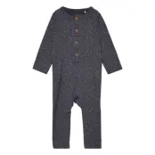 Romper Ls Aop Långärmad Bodysuit Svart Fixoni