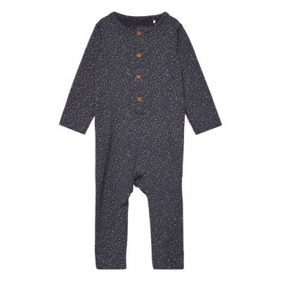 Romper Ls Aop Långärmad Bodysuit Svart Fixoni