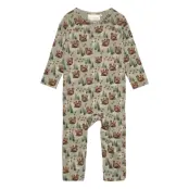 Romper Ls Bamboo Sweat Långärmad Bodysuit Multi/mönstrad Fixoni