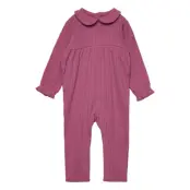 Romper Ls Pointelle Långärmad Bodysuit Rosa Fixoni
