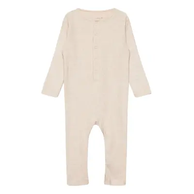 Fixoni Romper Ls Rib Beige