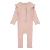 Fixoni Romper Ls Rib Silver