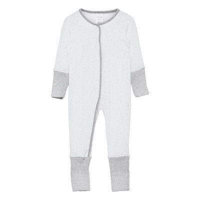 Romper With Footing Långärmad Bodysuit Grå Schiesser