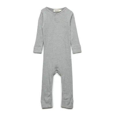 Rompy Långärmad Bodysuit Grey MarMar Copenhagen